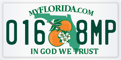 FL license plate 0168MP