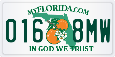 FL license plate 0168MW