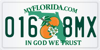 FL license plate 0168MX