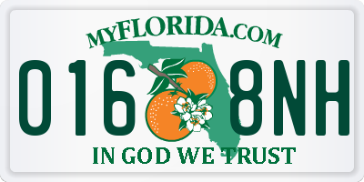 FL license plate 0168NH