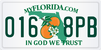 FL license plate 0168PB