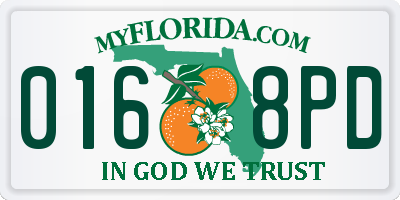 FL license plate 0168PD