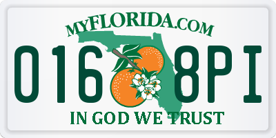 FL license plate 0168PI