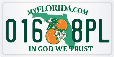 FL license plate 0168PL