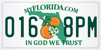 FL license plate 0168PM