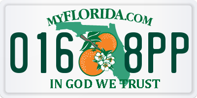 FL license plate 0168PP