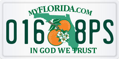FL license plate 0168PS