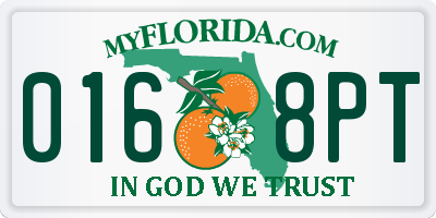 FL license plate 0168PT