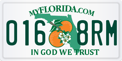 FL license plate 0168RM