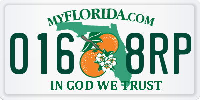 FL license plate 0168RP