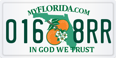 FL license plate 0168RR