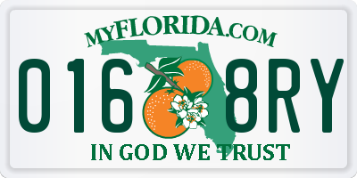 FL license plate 0168RY