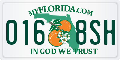 FL license plate 0168SH