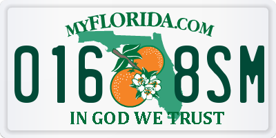 FL license plate 0168SM