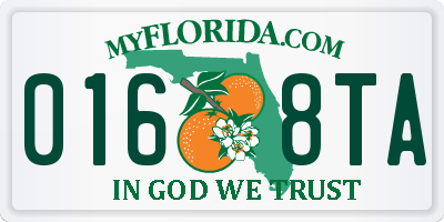 FL license plate 0168TA