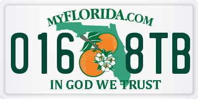 FL license plate 0168TB