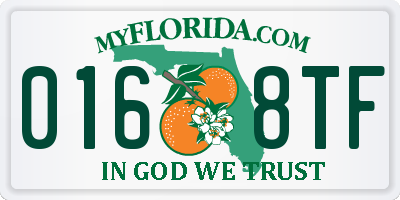 FL license plate 0168TF