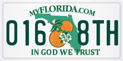 FL license plate 0168TH