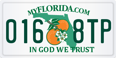 FL license plate 0168TP