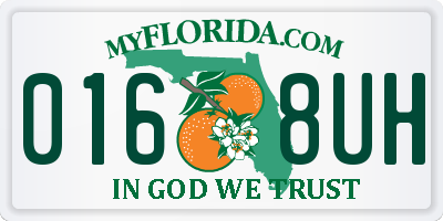FL license plate 0168UH