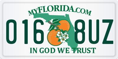 FL license plate 0168UZ