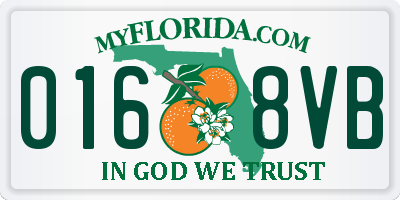 FL license plate 0168VB