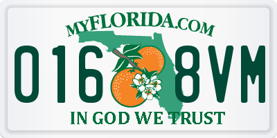 FL license plate 0168VM