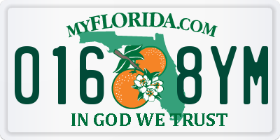 FL license plate 0168YM