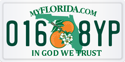 FL license plate 0168YP