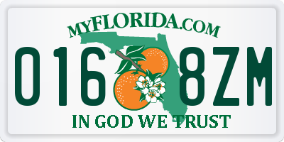 FL license plate 0168ZM