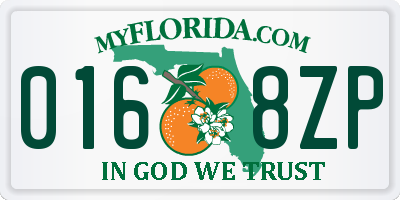 FL license plate 0168ZP