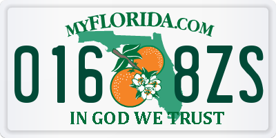 FL license plate 0168ZS
