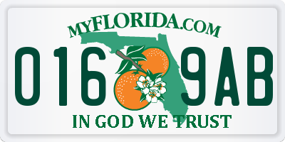 FL license plate 0169AB