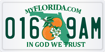 FL license plate 0169AM