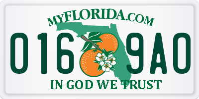 FL license plate 0169AO