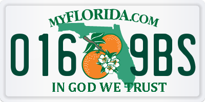 FL license plate 0169BS
