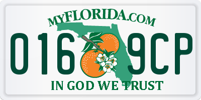 FL license plate 0169CP