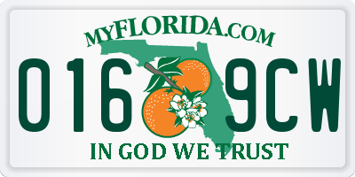 FL license plate 0169CW