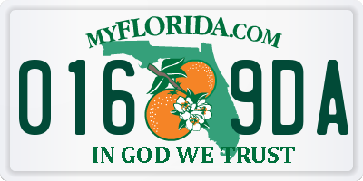 FL license plate 0169DA