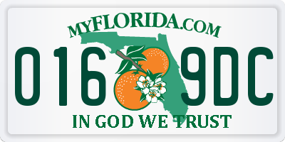 FL license plate 0169DC