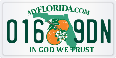FL license plate 0169DN