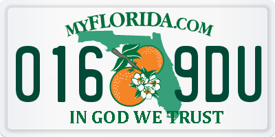 FL license plate 0169DU
