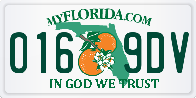 FL license plate 0169DV