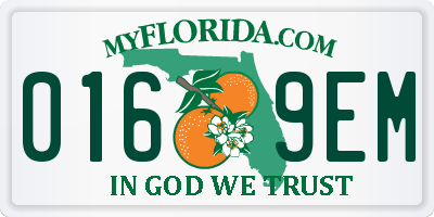 FL license plate 0169EM