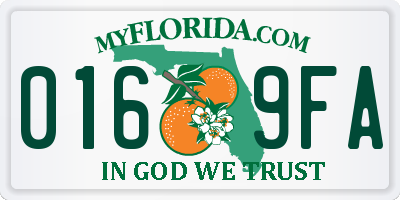 FL license plate 0169FA