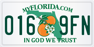 FL license plate 0169FN