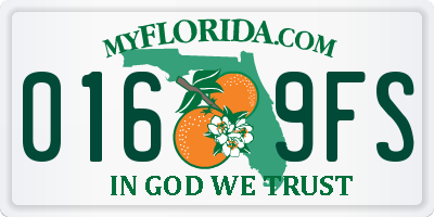 FL license plate 0169FS