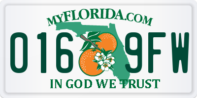 FL license plate 0169FW