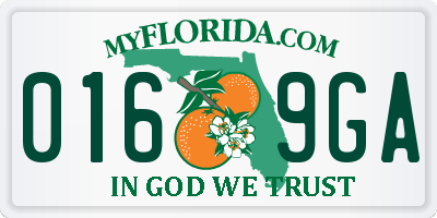 FL license plate 0169GA