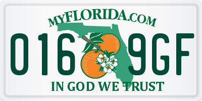 FL license plate 0169GF